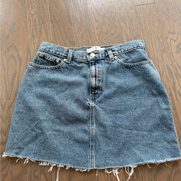 Tommy Hilfiger Dresses & Skirts - EXC 90's Vintage Tommy Hilfiger Spell Jean Denim Mini Skirt Size 8 Y2K